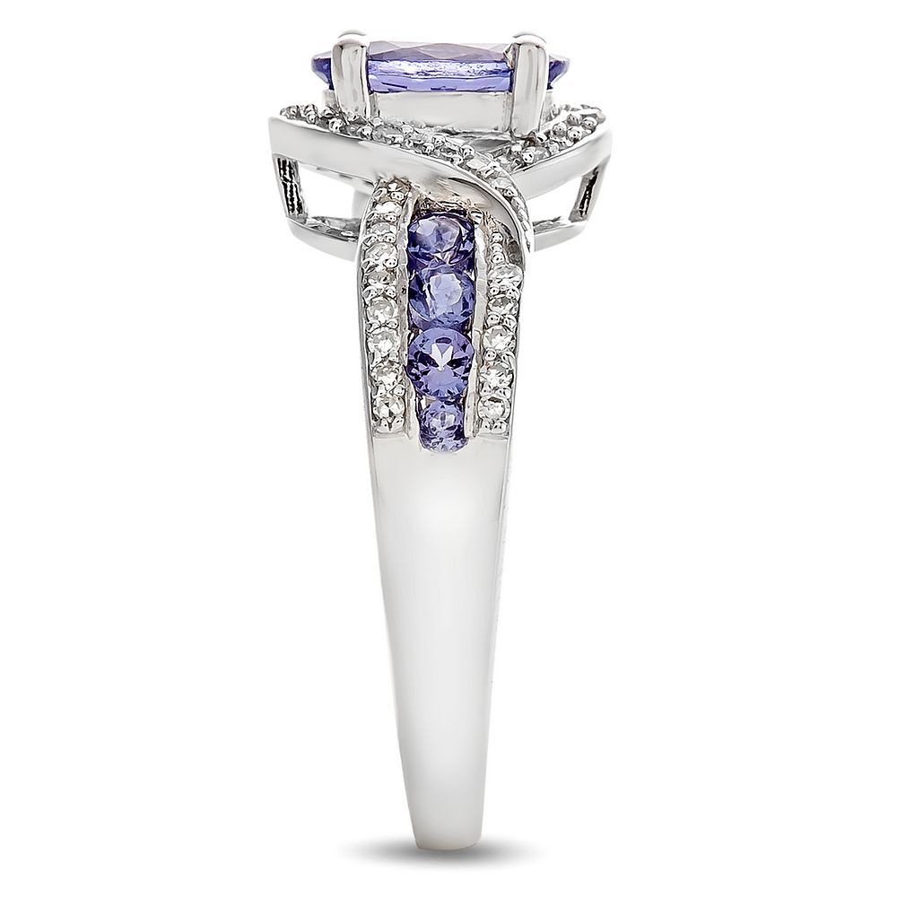 Tanzanite & 1/5 ct. tw. Diamond Ring in Sterling Silver
