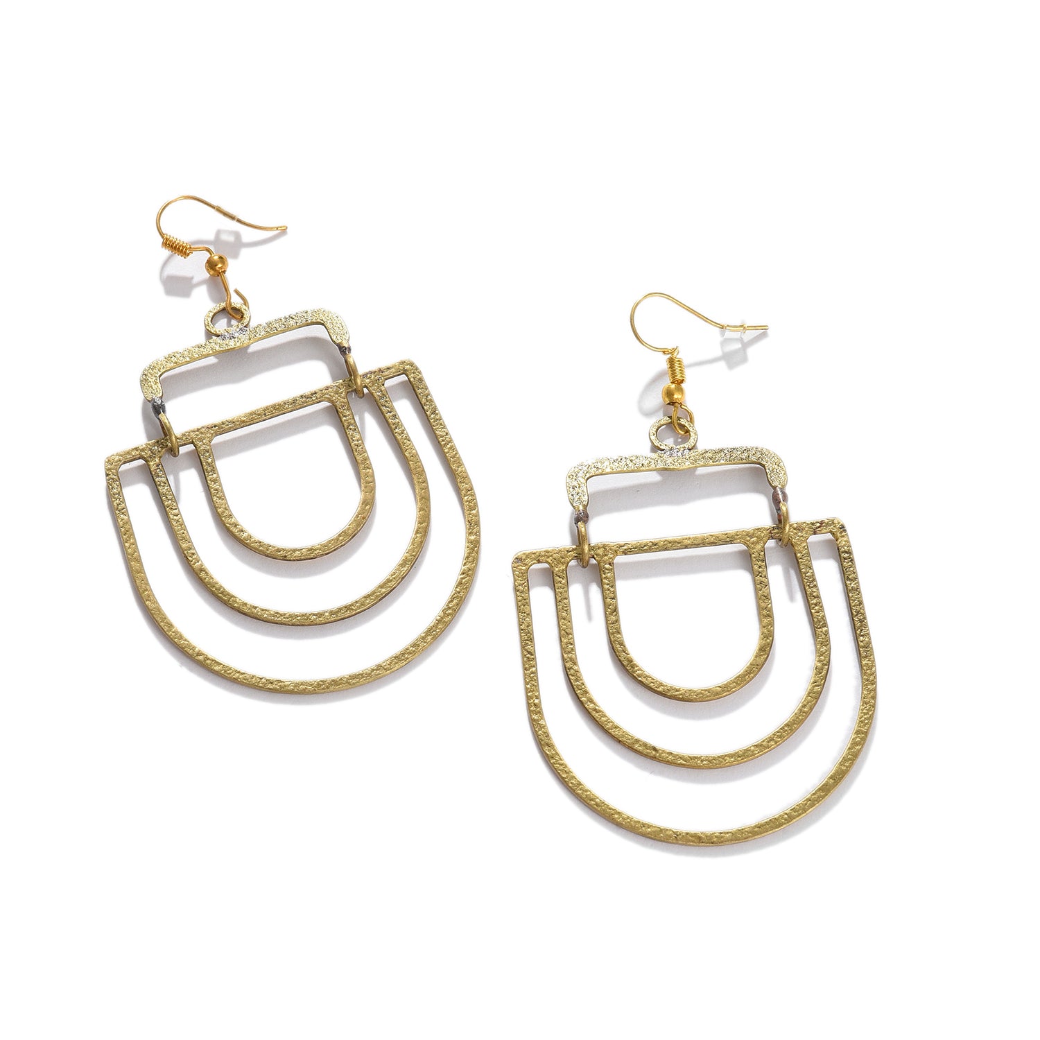 Gold-toned Contemporary Studs Earrings