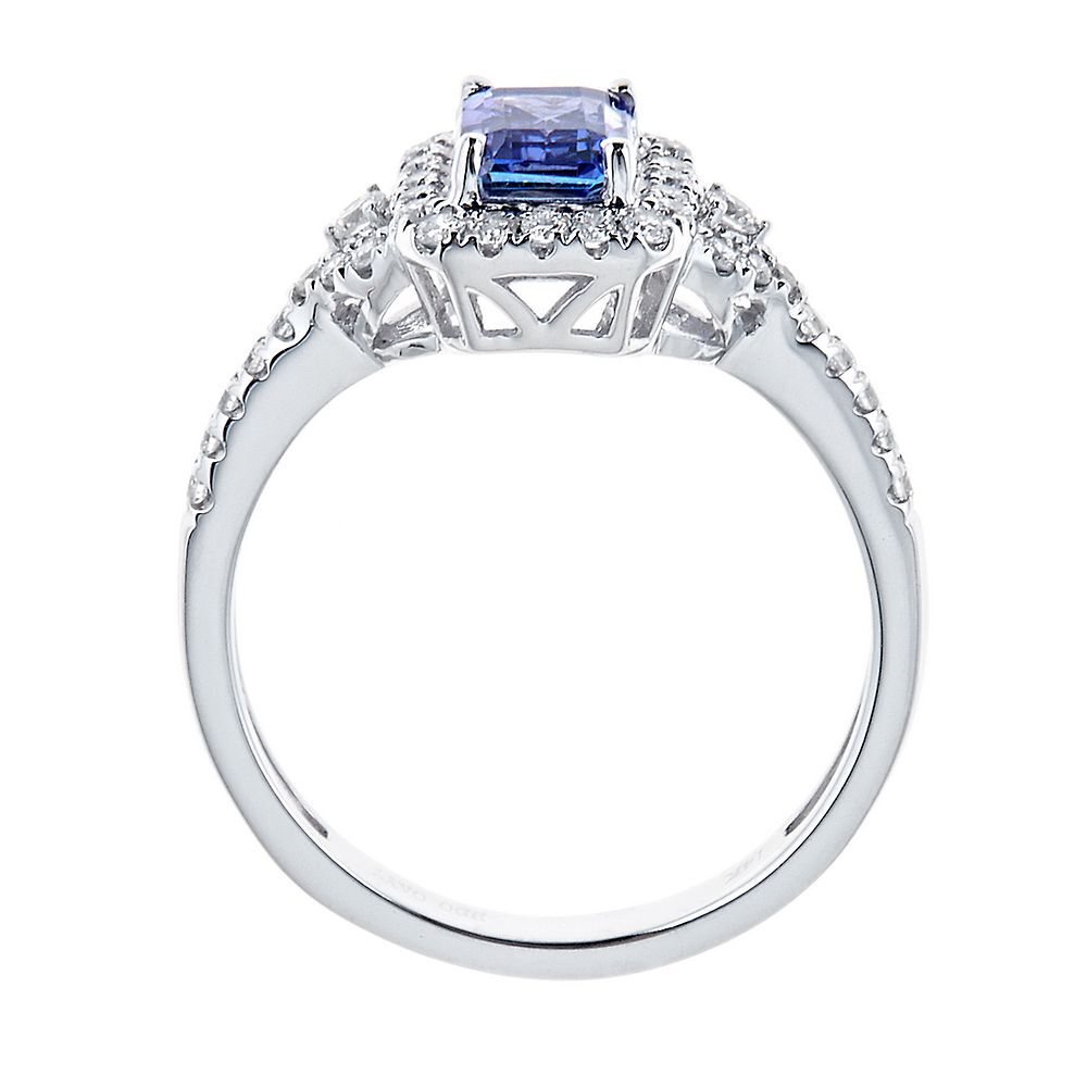 Tanzanite & 3/8 ct. tw. Diamond Ring in 14K White Gold