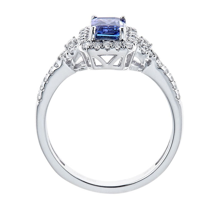 Tanzanite & 3/8 ct. tw. Diamond Ring in 14K White Gold