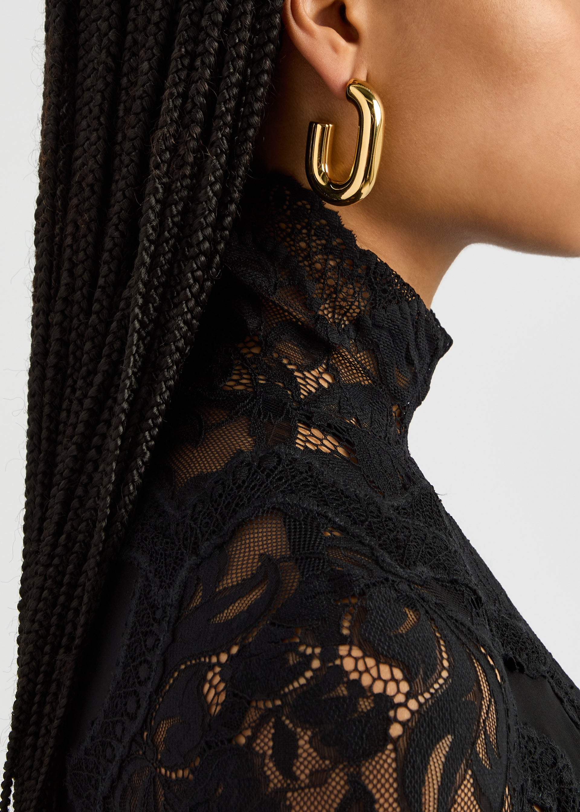 XL Link hoop earrings