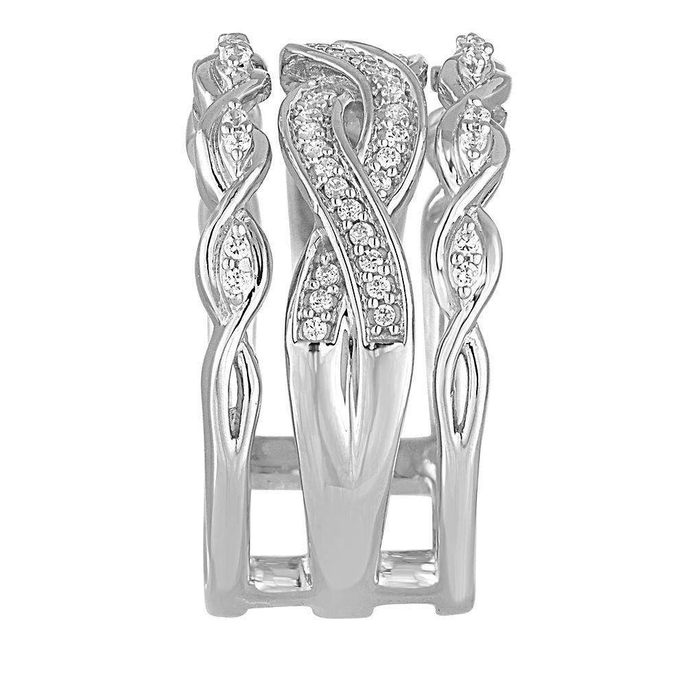 1/5 ct. tw. Diamond Twist Ring in Sterling Silver