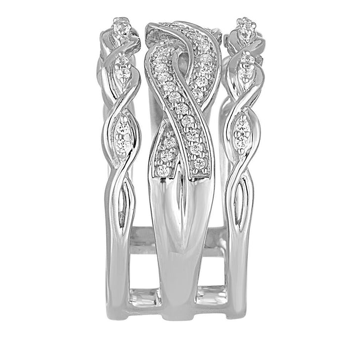 1/5 ct. tw. Diamond Twist Ring in Sterling Silver