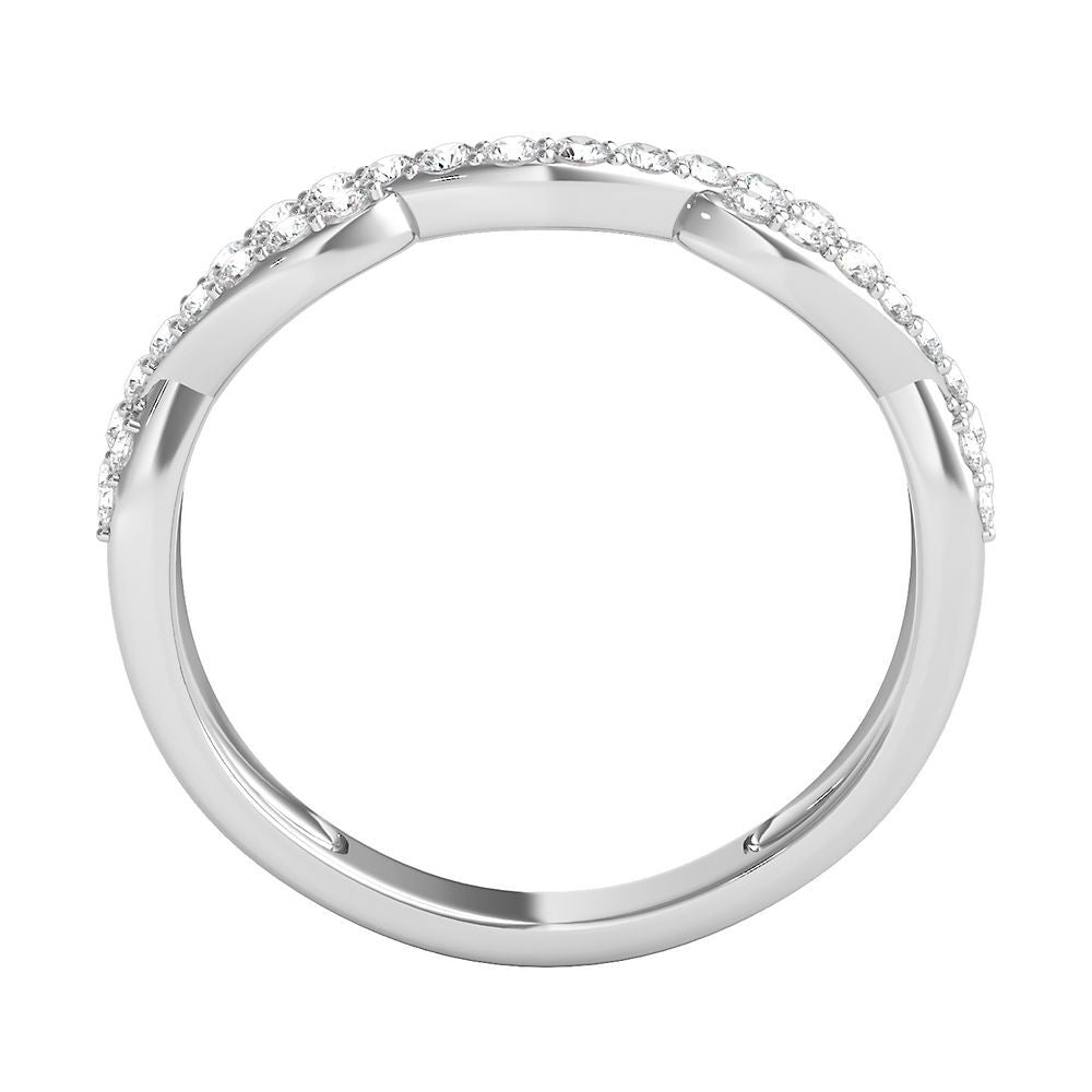 1/5 ct. tw. Diamond Contour Band in 14K White Gold