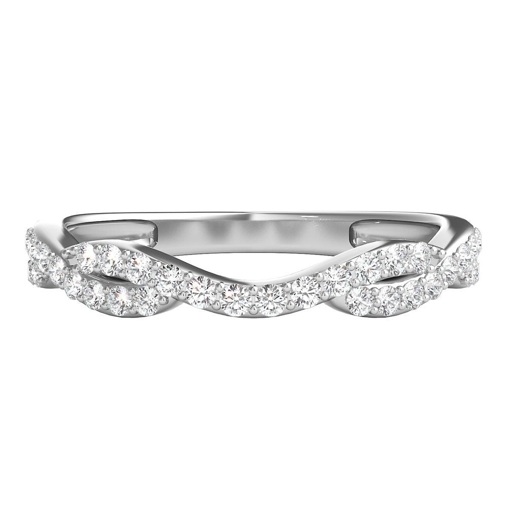 1/5 ct. tw. Diamond Contour Band in 14K White Gold