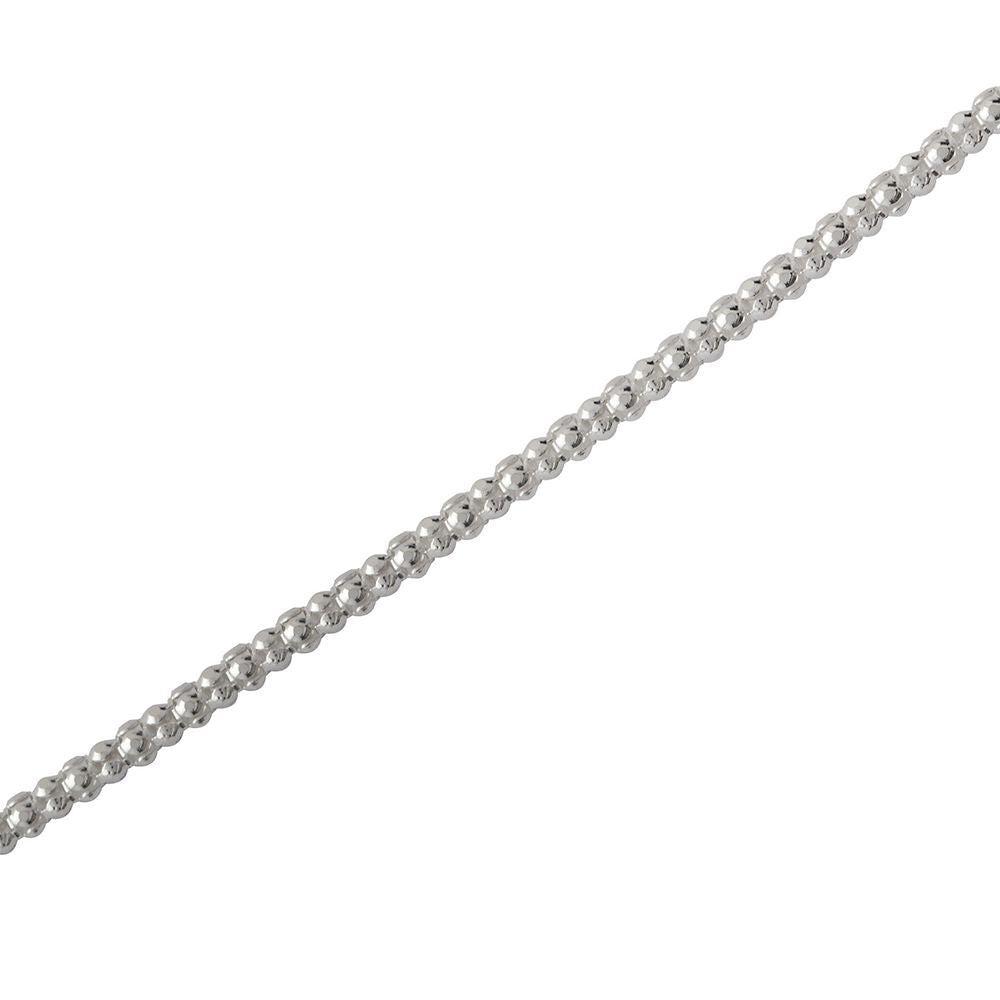 Popcorn Chain Necklace in Sterling Silver