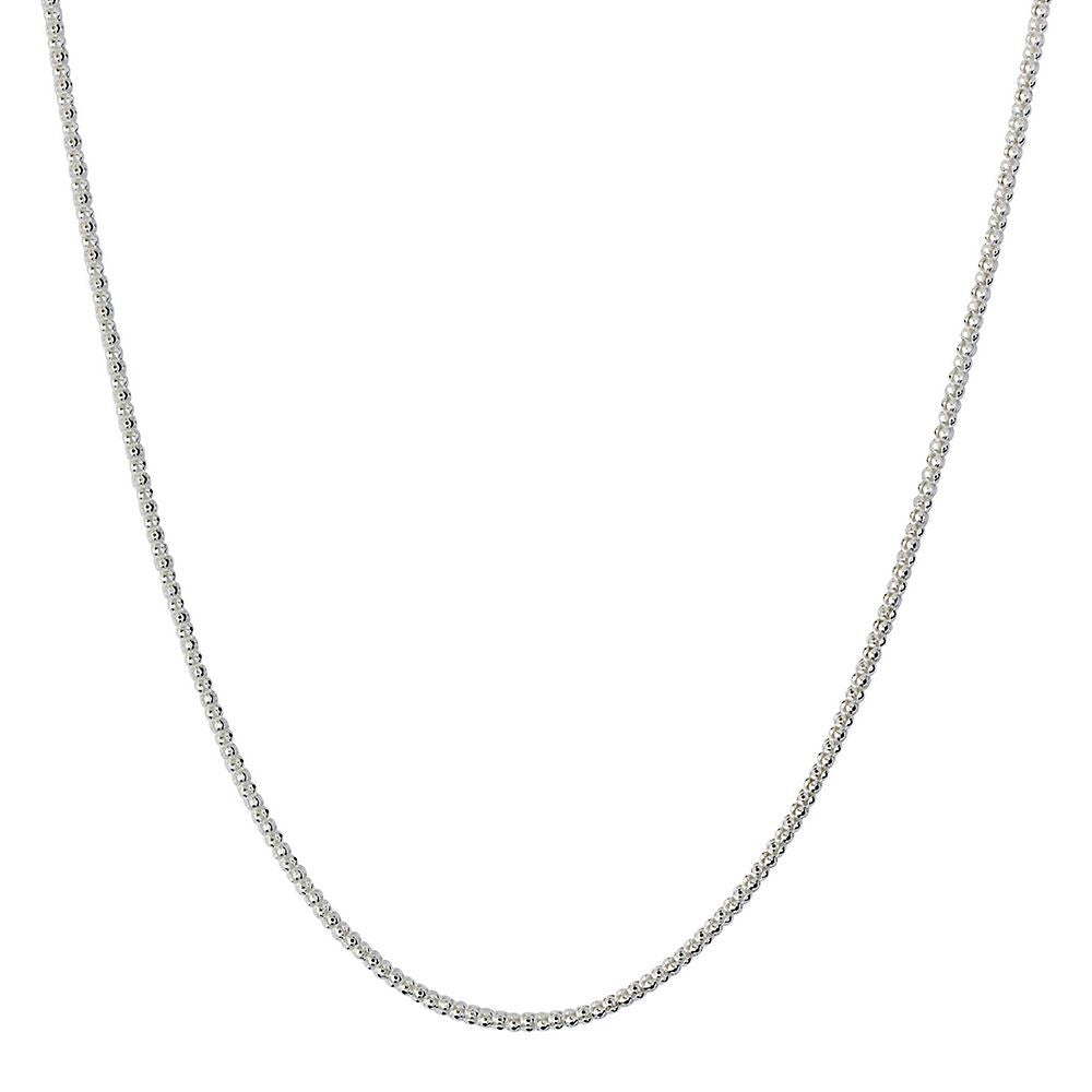 Popcorn Chain Necklace in Sterling Silver