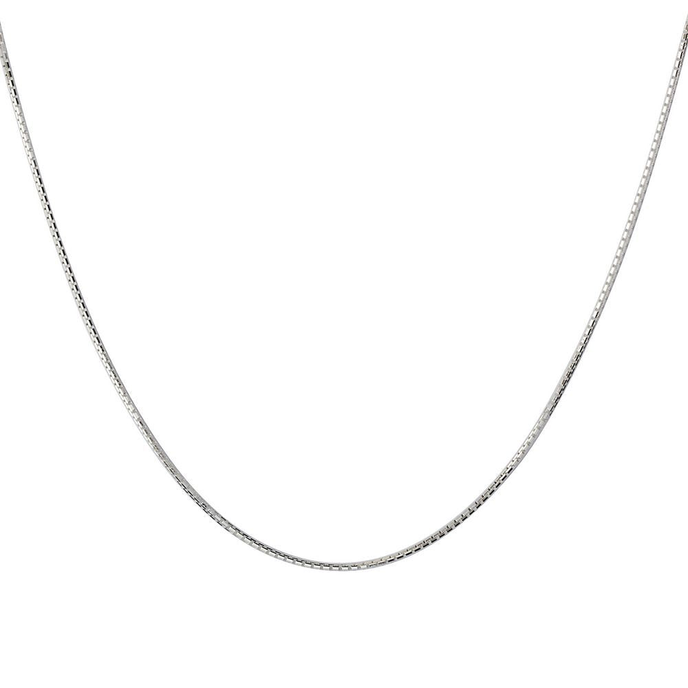 8-Sided Box Chain in Sterling Silver, 22"