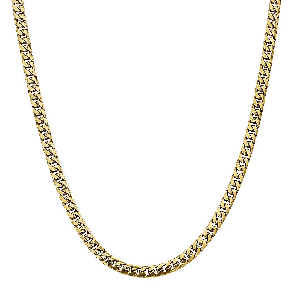 Domed Curb Chain in 14K Yellow Gold, 24"