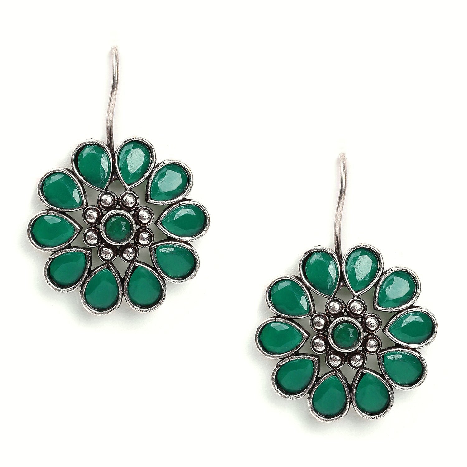 Silver-plated Floral Studs