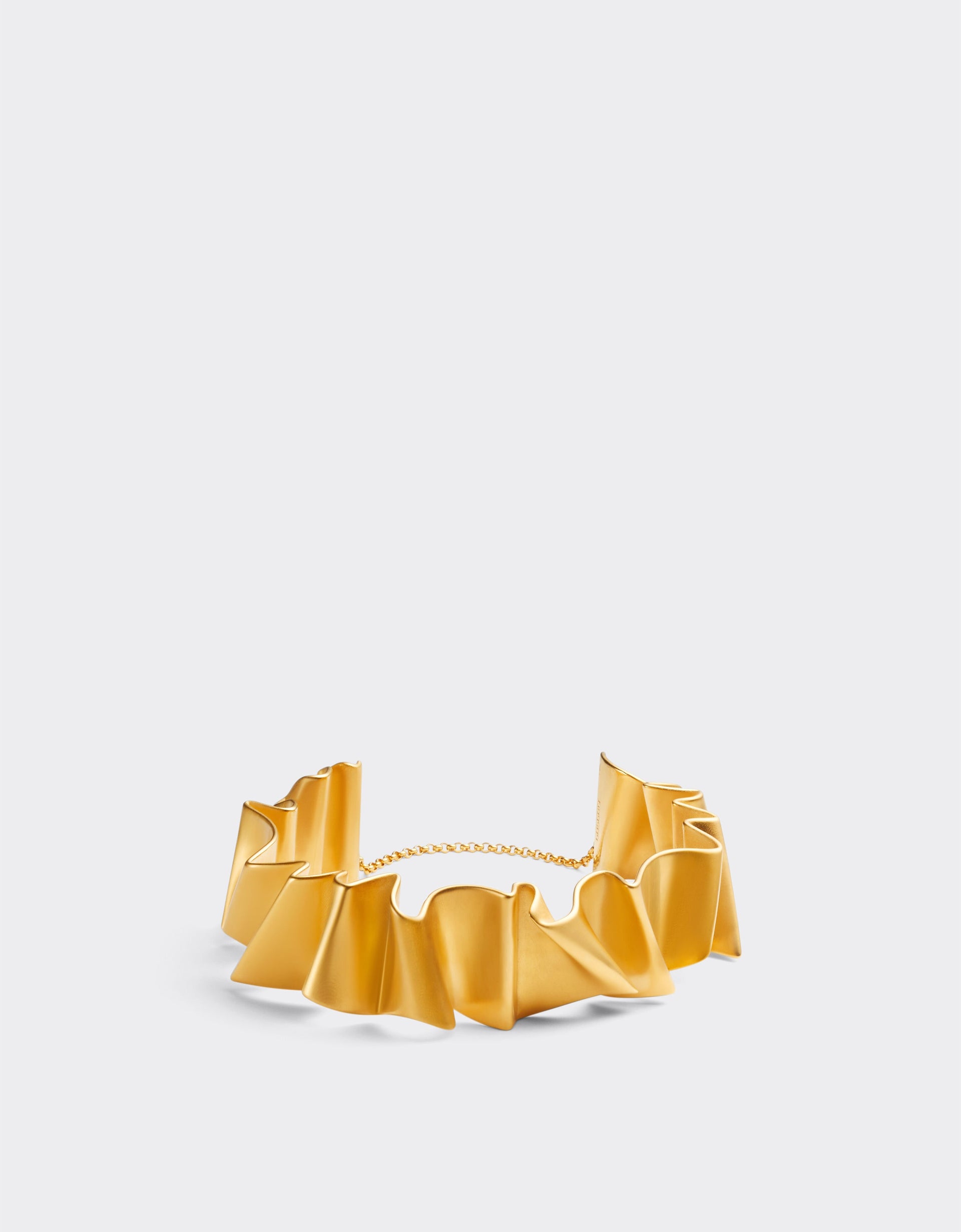 Brass choker with satin gold finish