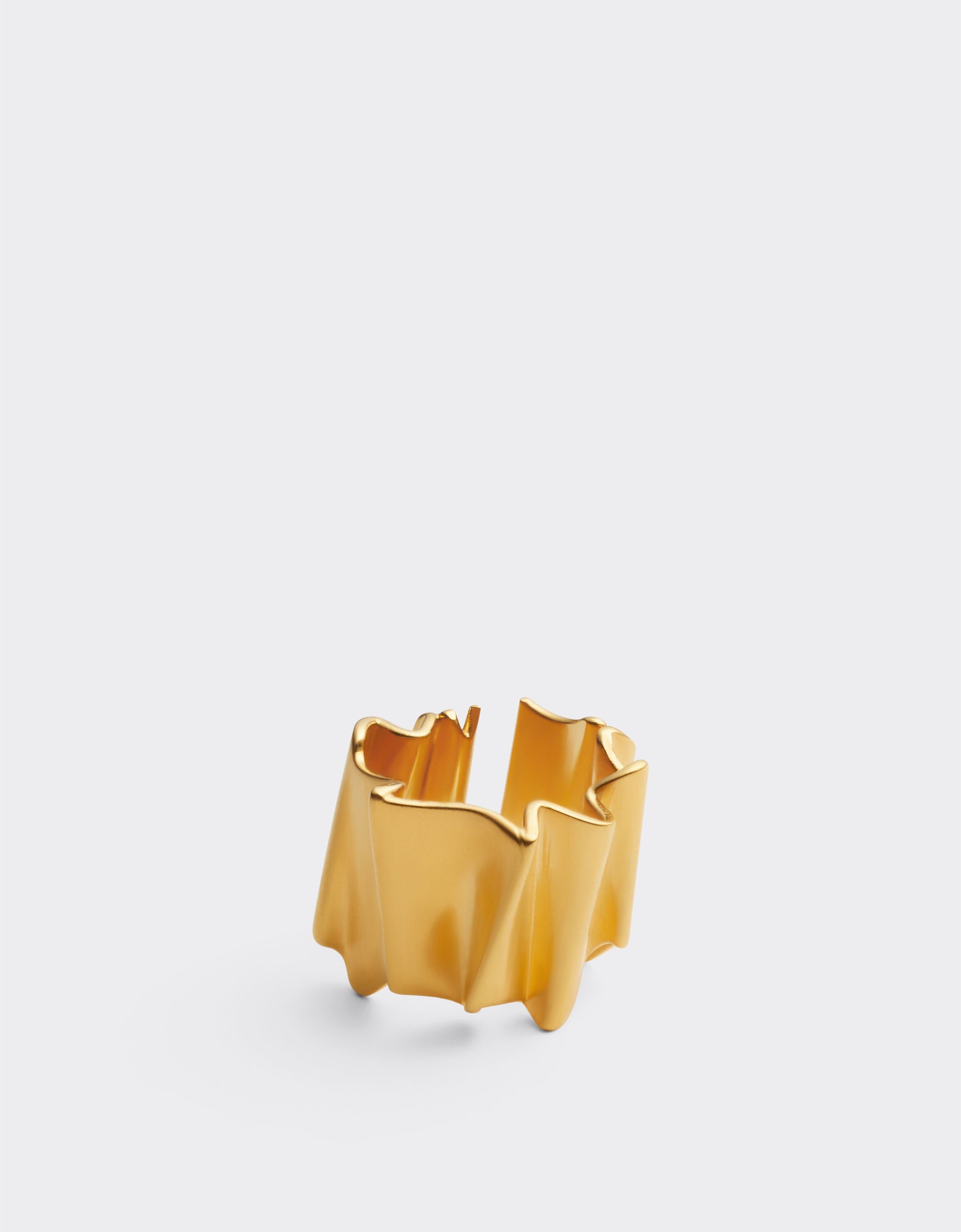 Brass ring with satin gold finish