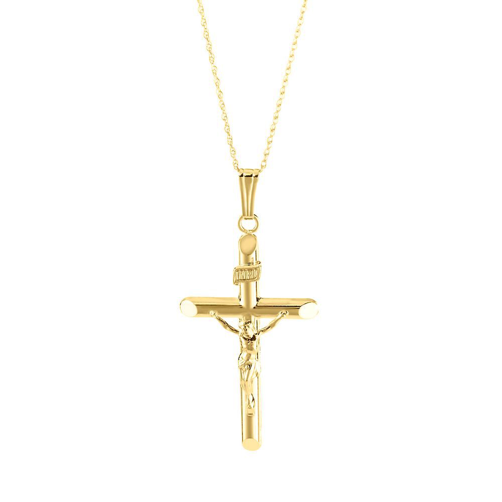 Crucifix Cross Pendant in 14K Yellow Gold - Main Image