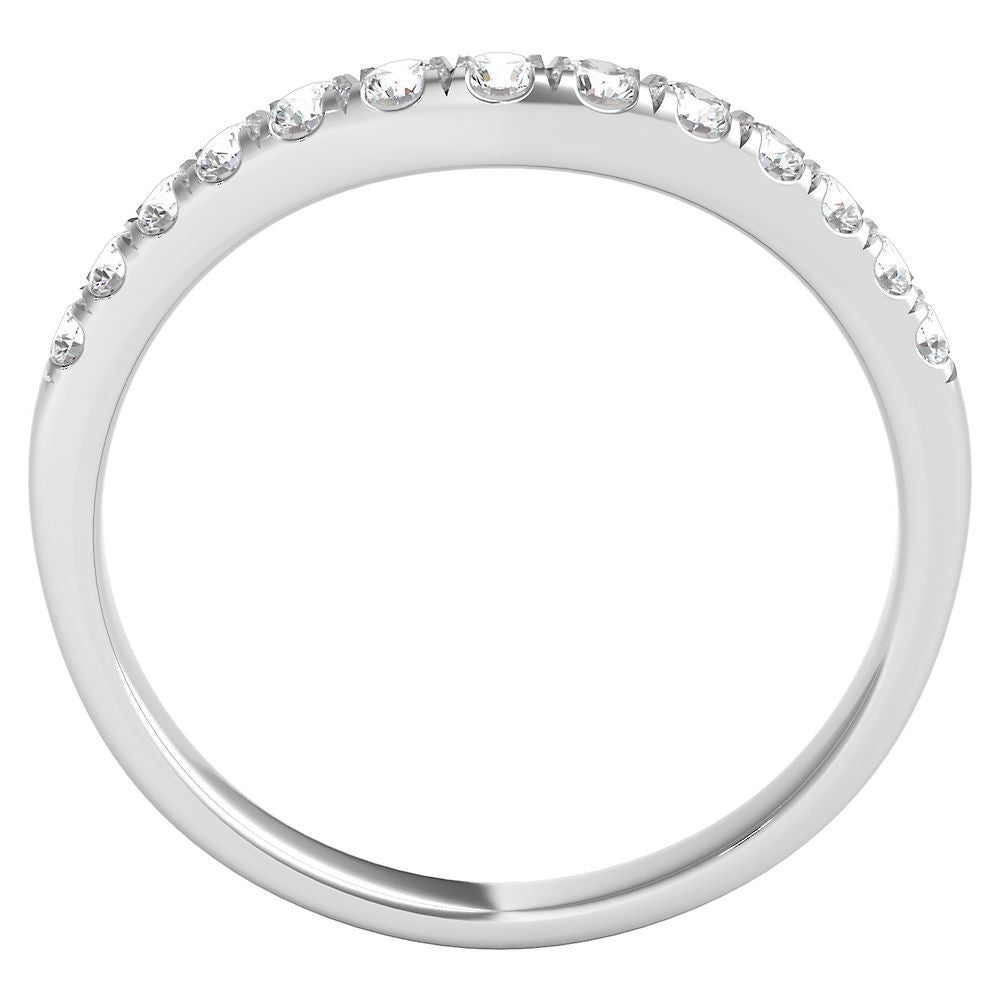 1/3 ct. tw. Diamond Contour Band in 14K White Gold