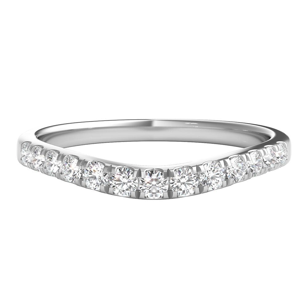 1/3 ct. tw. Diamond Contour Band in 14K White Gold