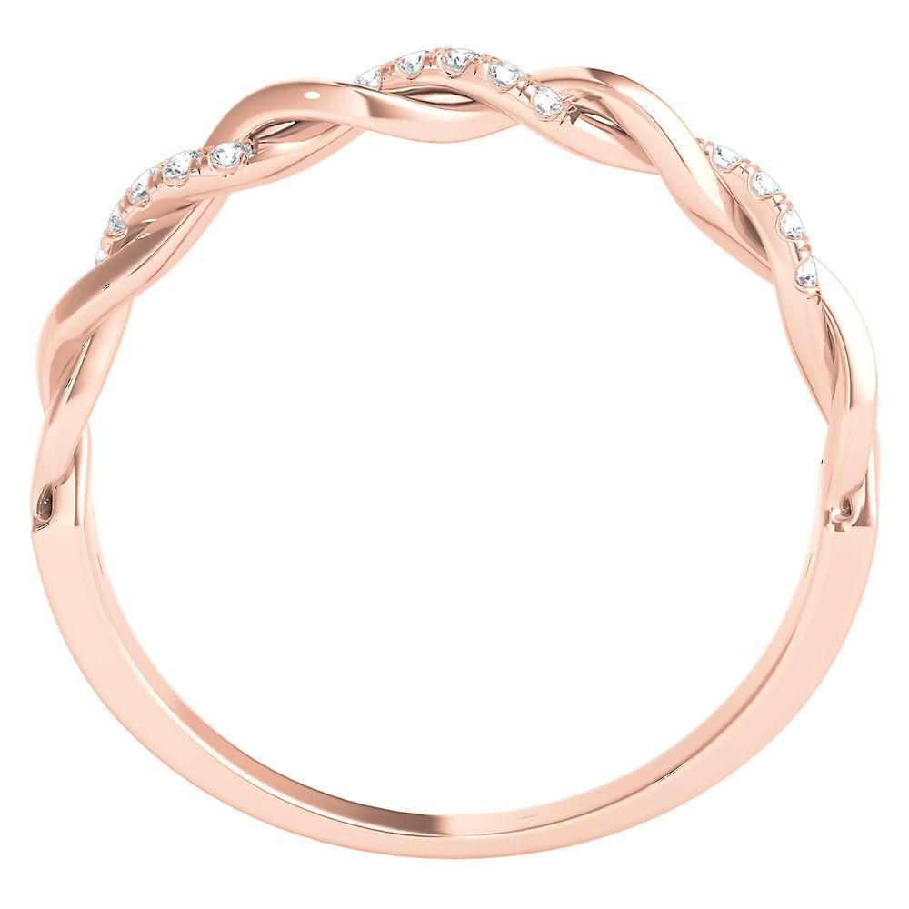 1/10 ct. tw. Diamond Twist Band in 14K Rose Gold
