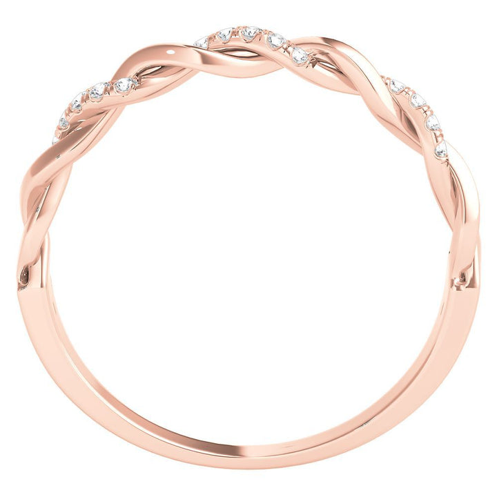 1/10 ct. tw. Diamond Twist Band in 14K Rose Gold