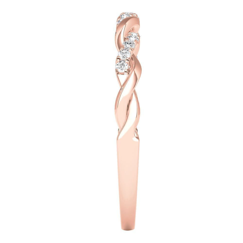 1/10 ct. tw. Diamond Twist Band in 14K Rose Gold