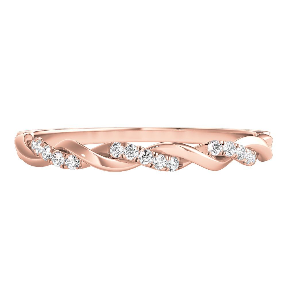 1/10 ct. tw. Diamond Twist Band in 14K Rose Gold