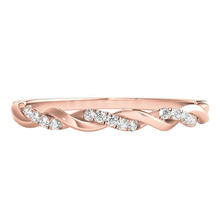 1/10 ct. tw. Diamond Twist Band in 14K Rose Gold