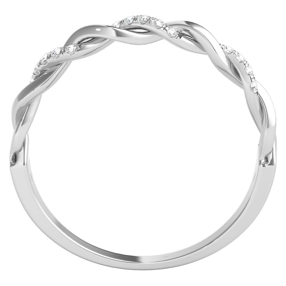 1/10 ct. tw. Diamond Twist Band in 14K White Gold