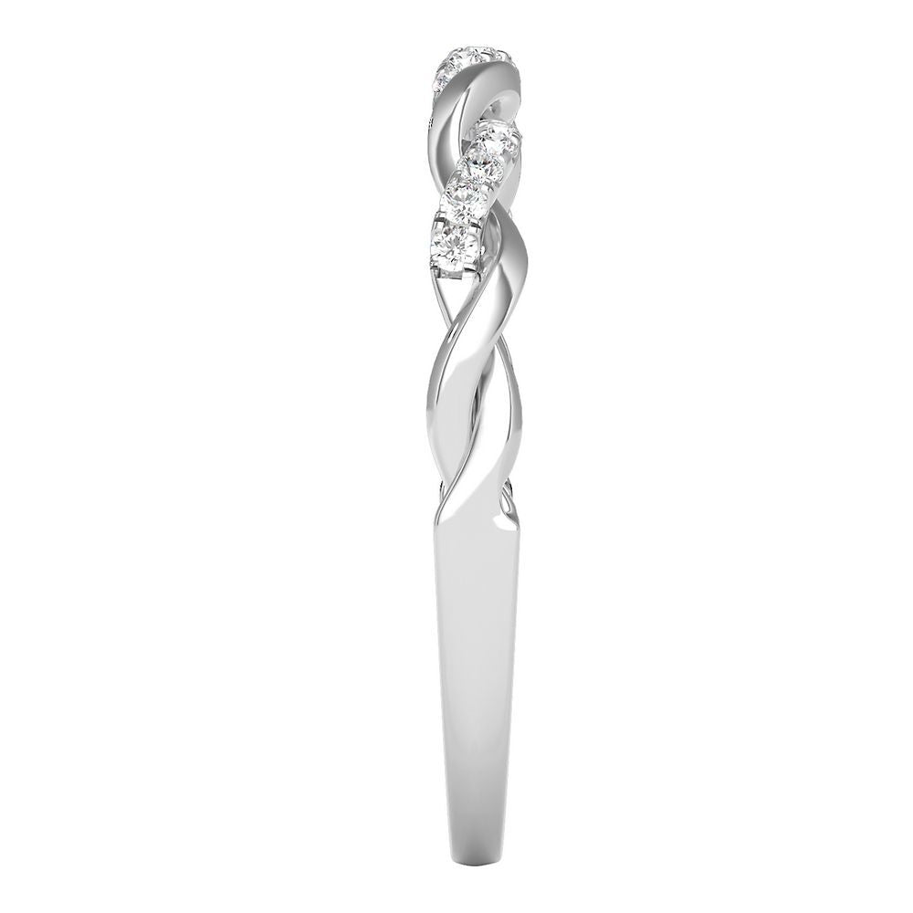 1/10 ct. tw. Diamond Twist Band in 14K White Gold