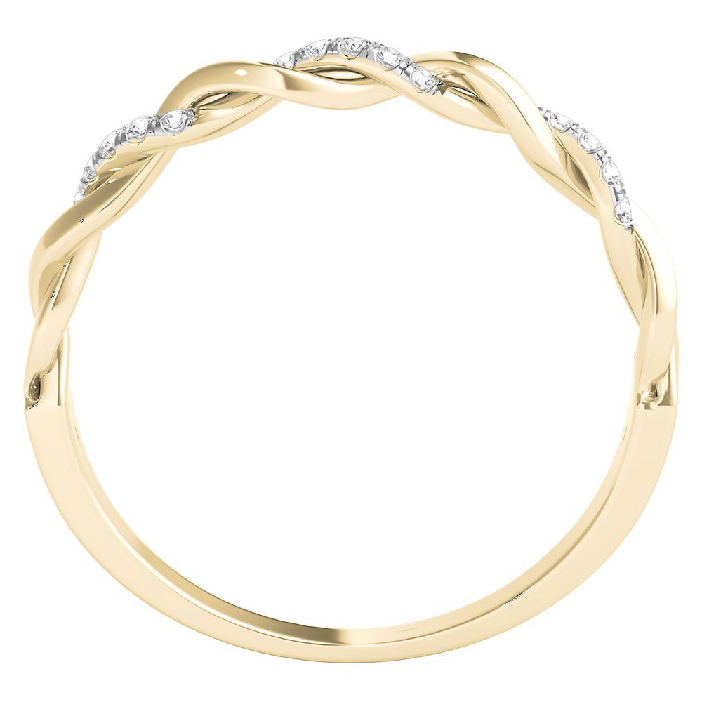 1/10 ct. tw. Diamond Twist Band in 14K Yellow Gold