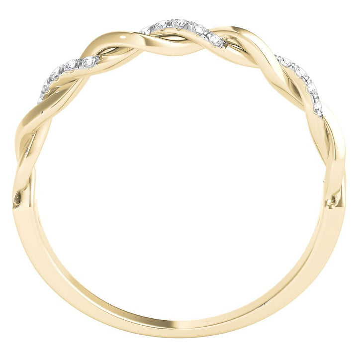 1/10 ct. tw. Diamond Twist Band in 14K Yellow Gold