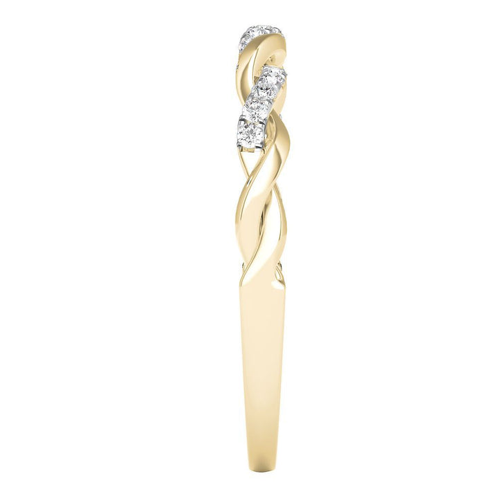 1/10 ct. tw. Diamond Twist Band in 14K Yellow Gold