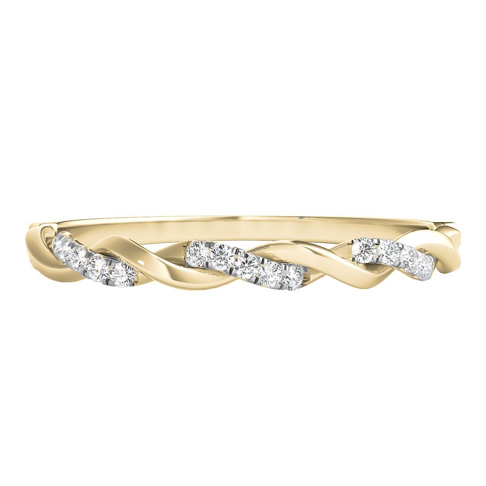 1/10 ct. tw. Diamond Twist Band in 14K Yellow Gold