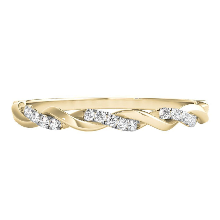 1/10 ct. tw. Diamond Twist Band in 14K Yellow Gold