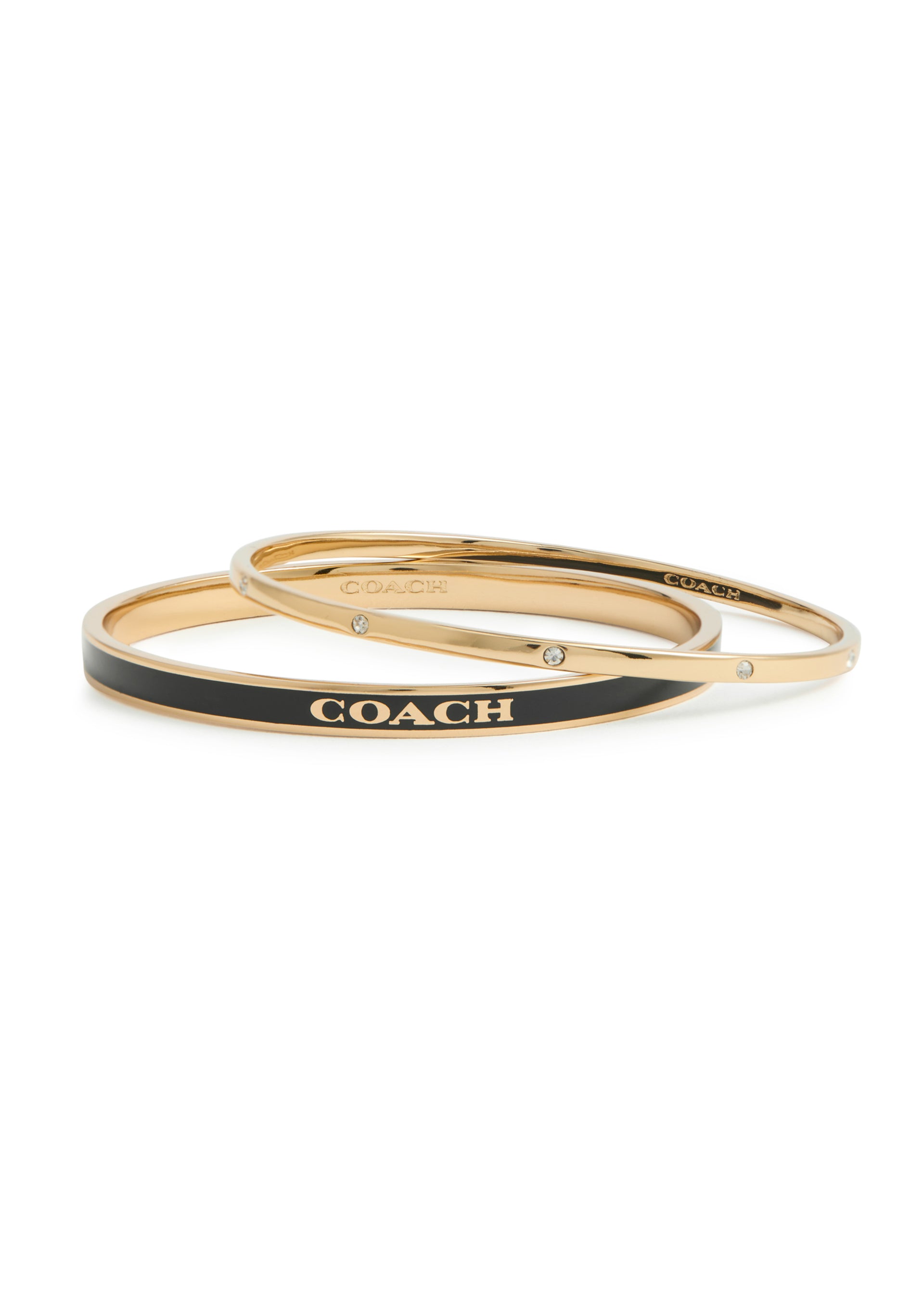 Logo enamelled bangle - set of two