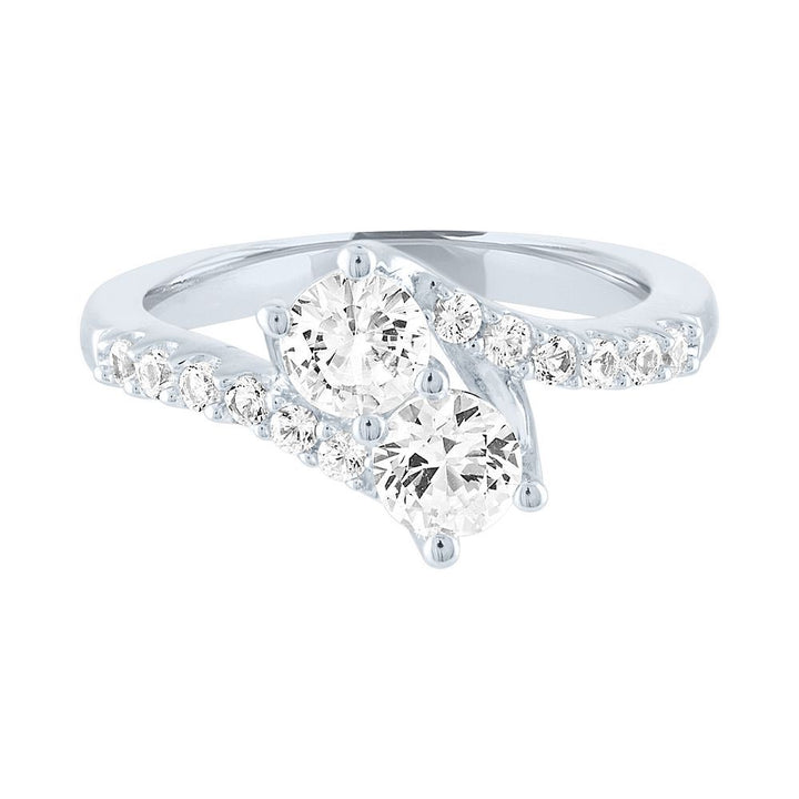 Exclusively Us® Lab Created White Sapphire Ring in Sterling Silver