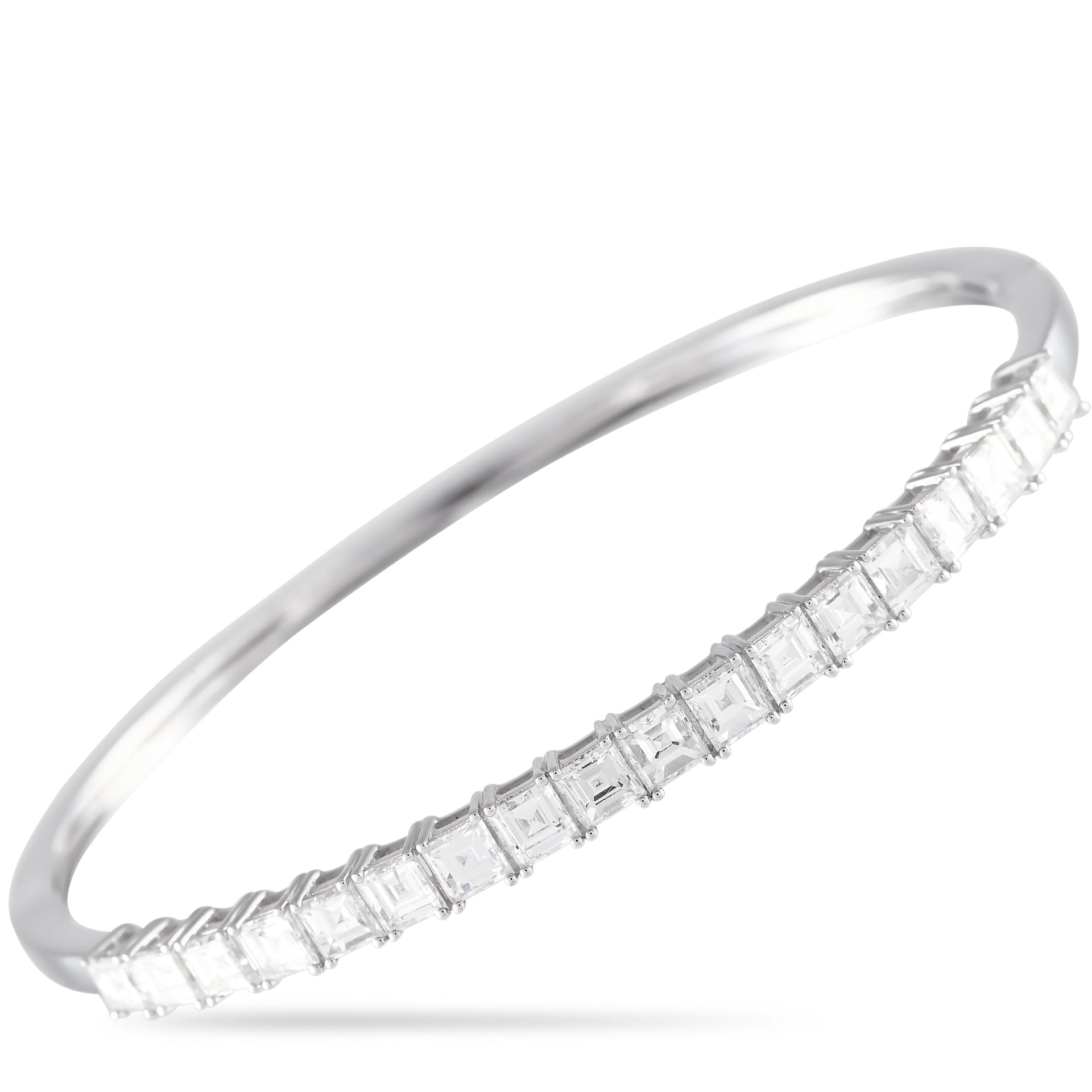 LB Exclusive 18K White Gold 4.0ct Diamond Bracelet ALB-16859