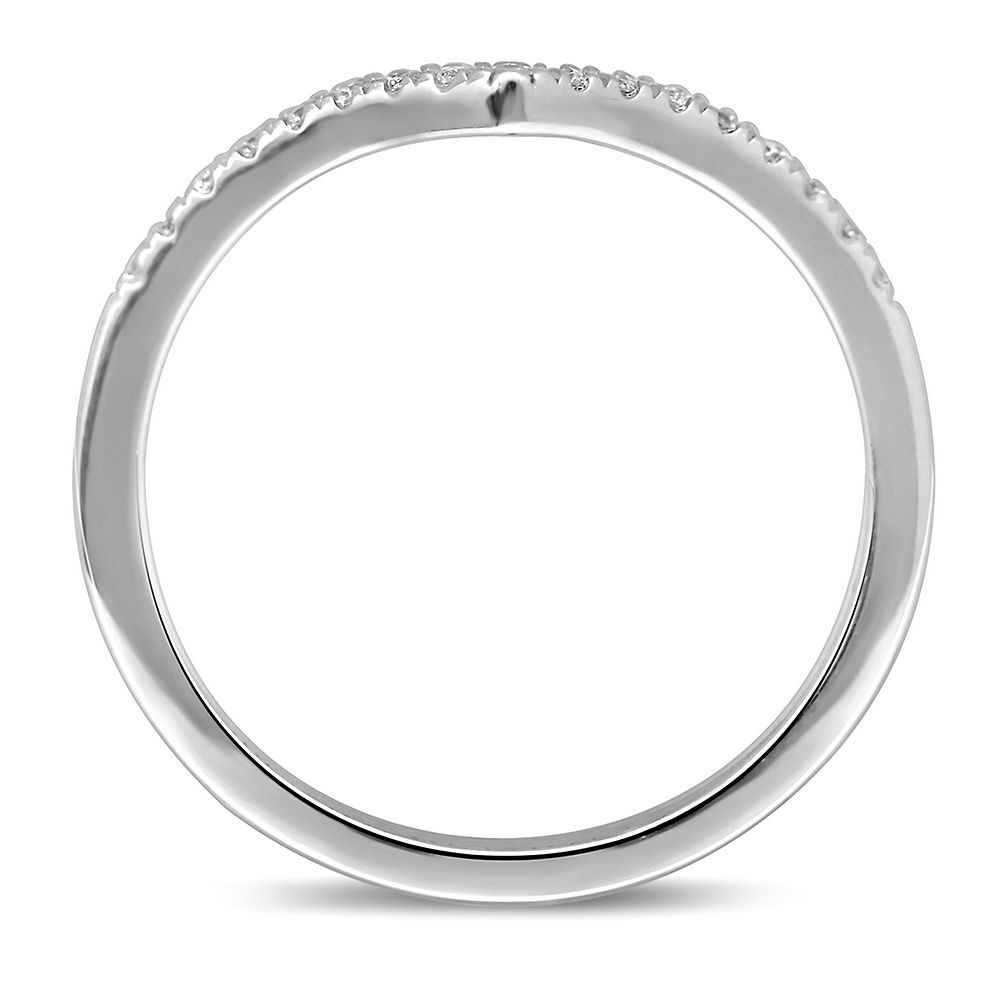 1/10 ct. tw. Diamond Contour Band in 14K White Gold