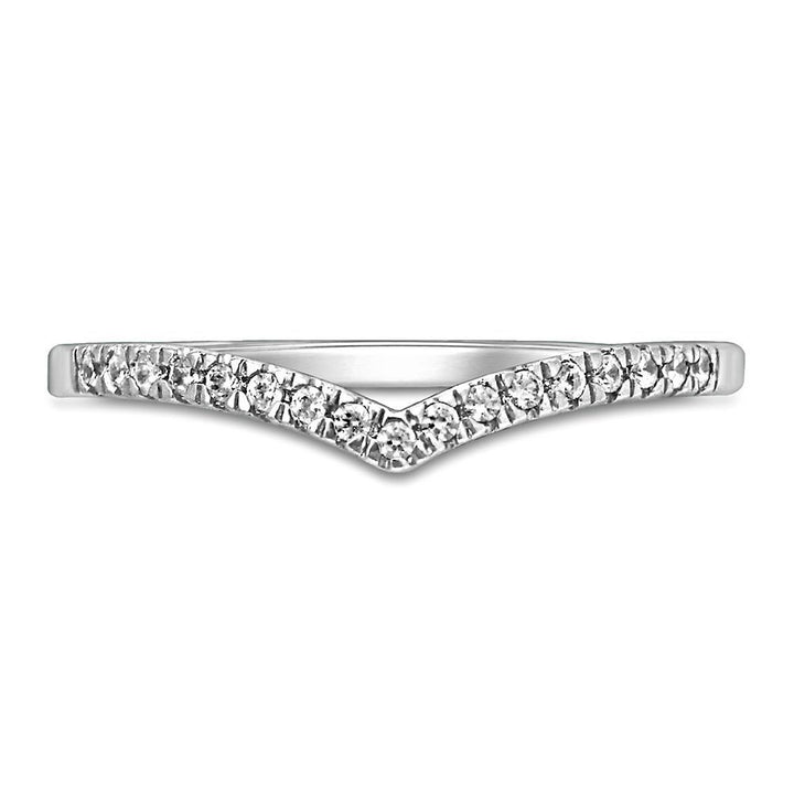 1/10 ct. tw. Diamond Contour Band in 14K White Gold