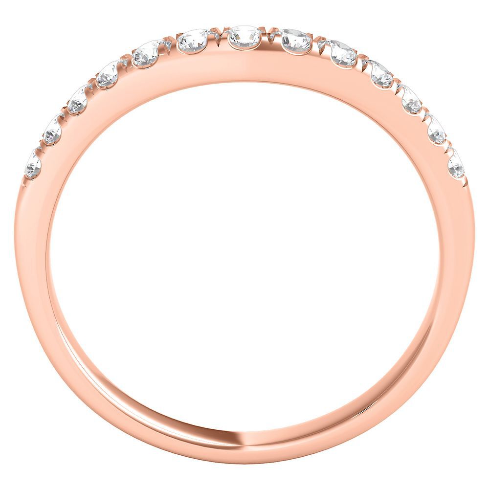 1/3 ct. tw. Diamond Contour Band in 14K Rose Gold