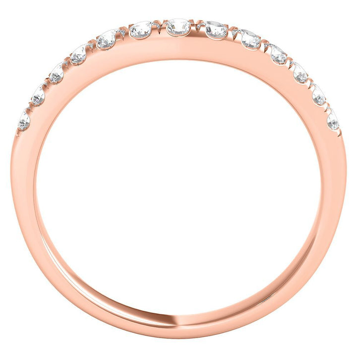 1/3 ct. tw. Diamond Contour Band in 14K Rose Gold