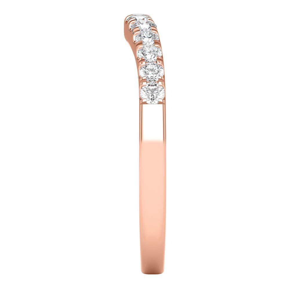 1/3 ct. tw. Diamond Contour Band in 14K Rose Gold