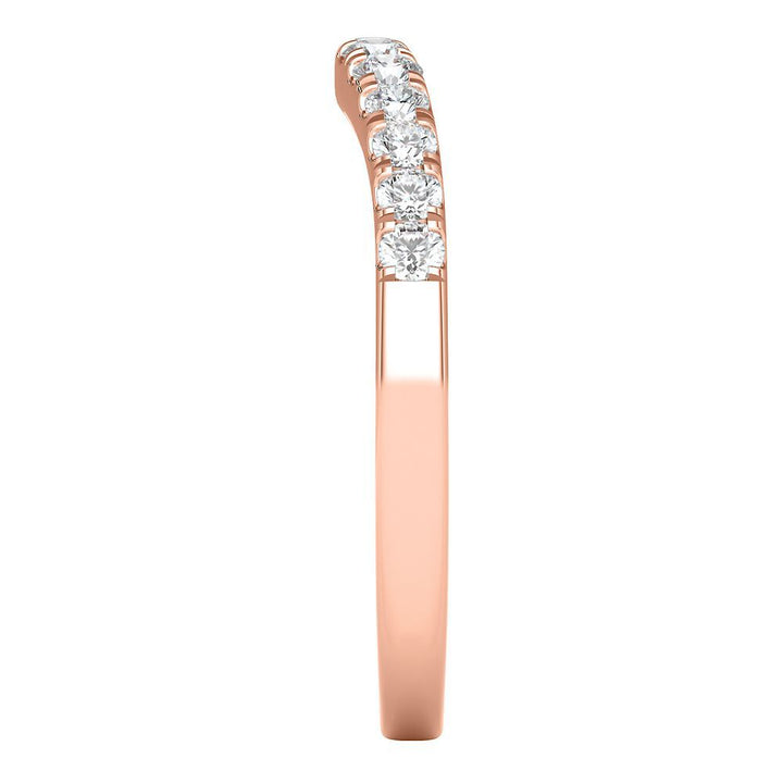 1/3 ct. tw. Diamond Contour Band in 14K Rose Gold