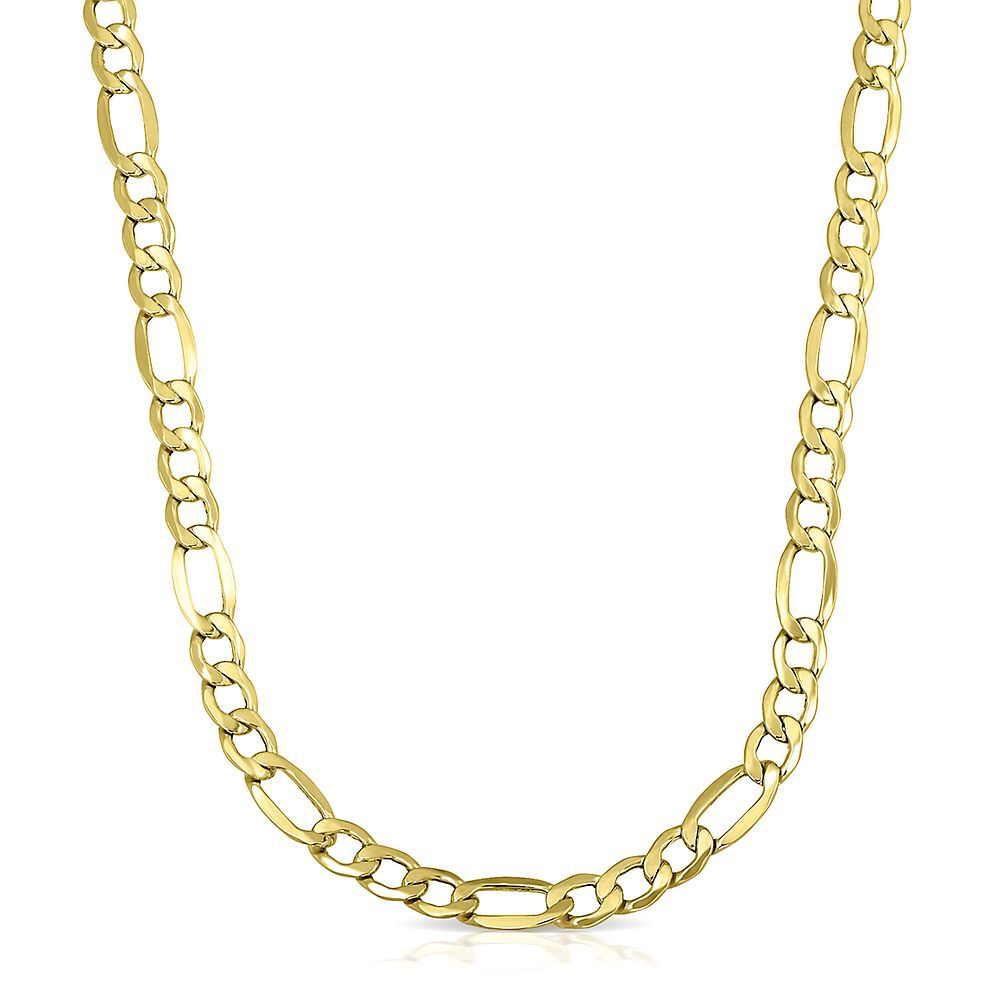 Polished Figaro Chain in 14K Yellow Gold, 22"