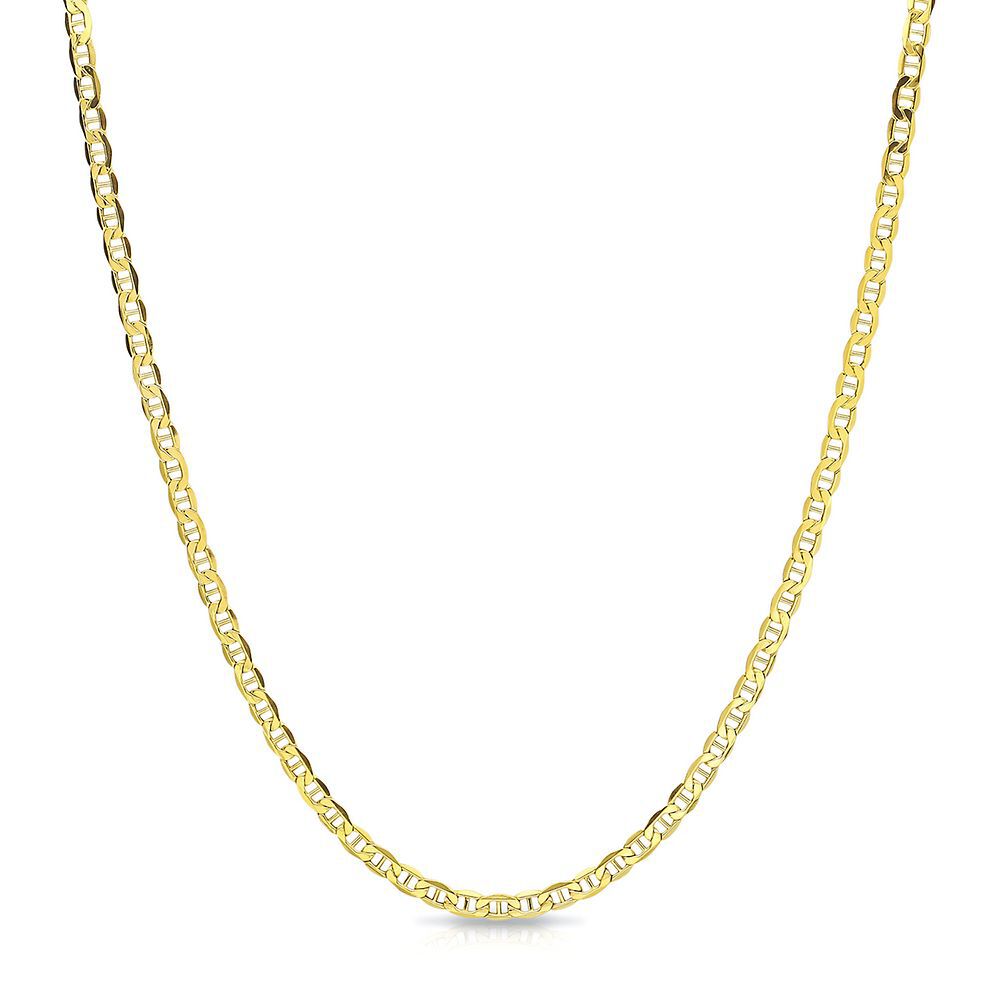 Polished Marine Chain in 14K Yellow Gold, 24"