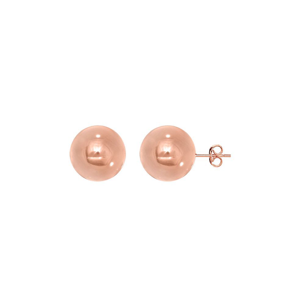 Ball Stud Earrings in 14K Rose Gold