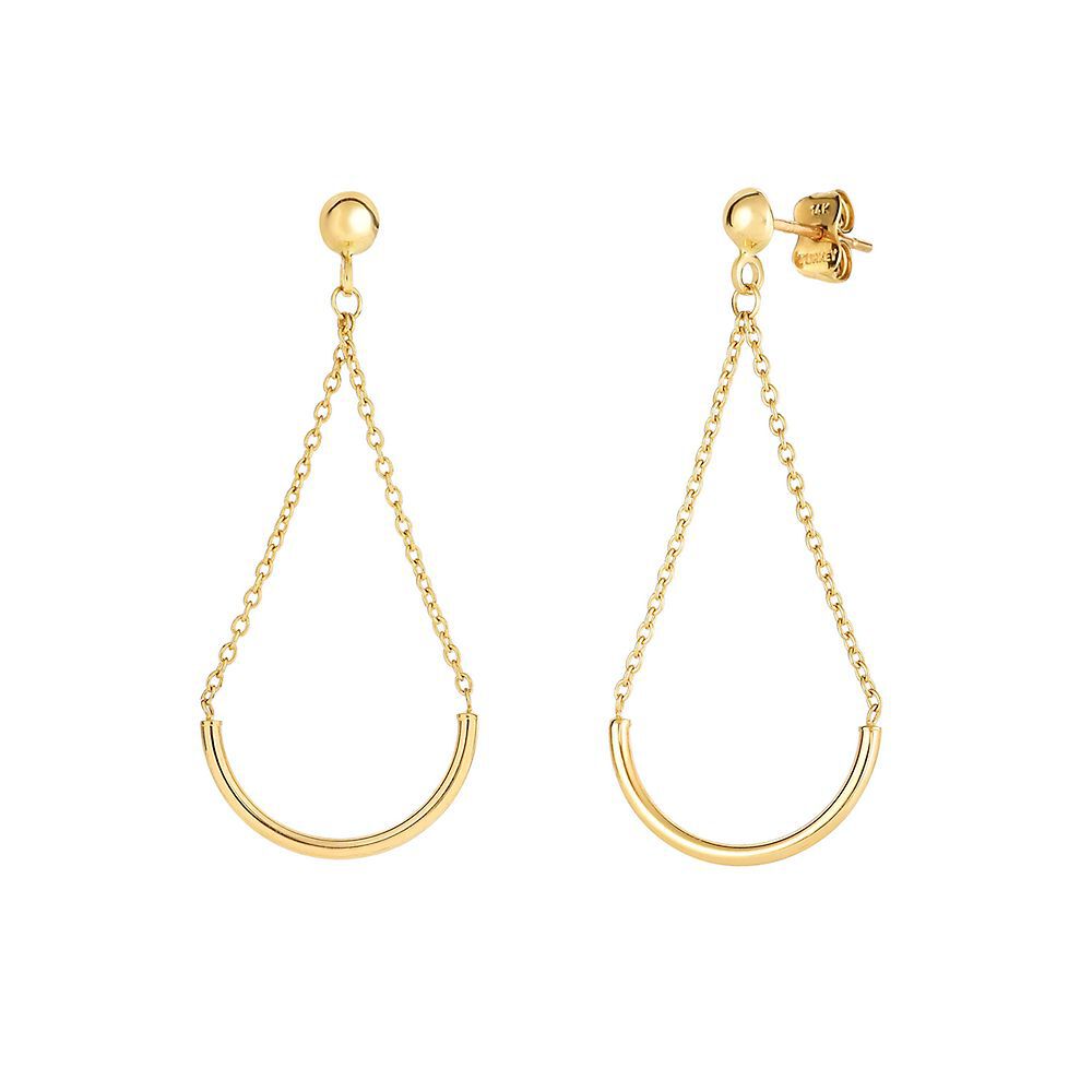 Teardrop Dangle Earrings in 14K Yellow Gold