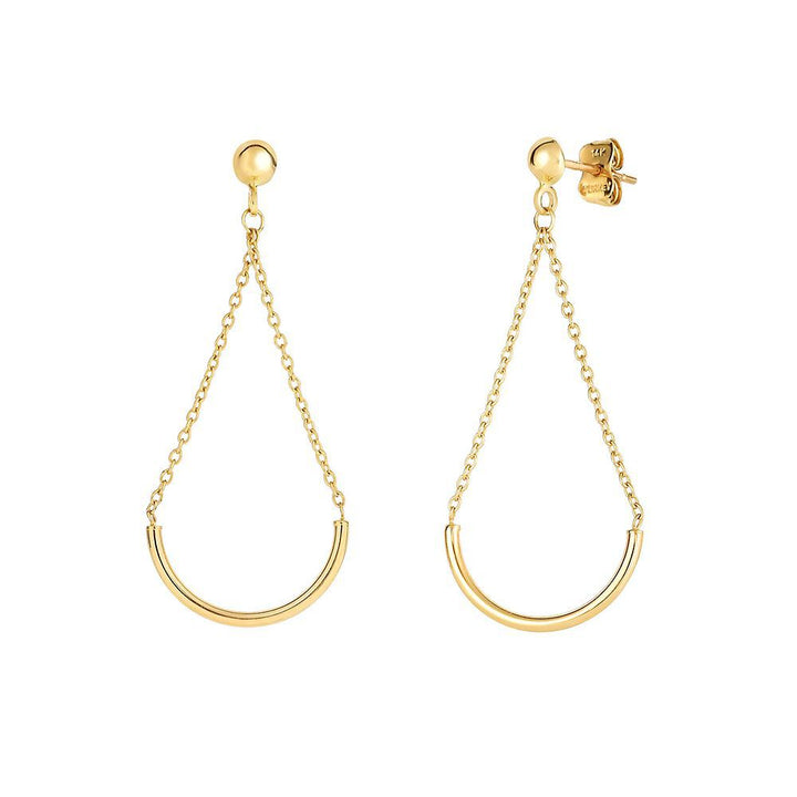 Teardrop Dangle Earrings in 14K Yellow Gold