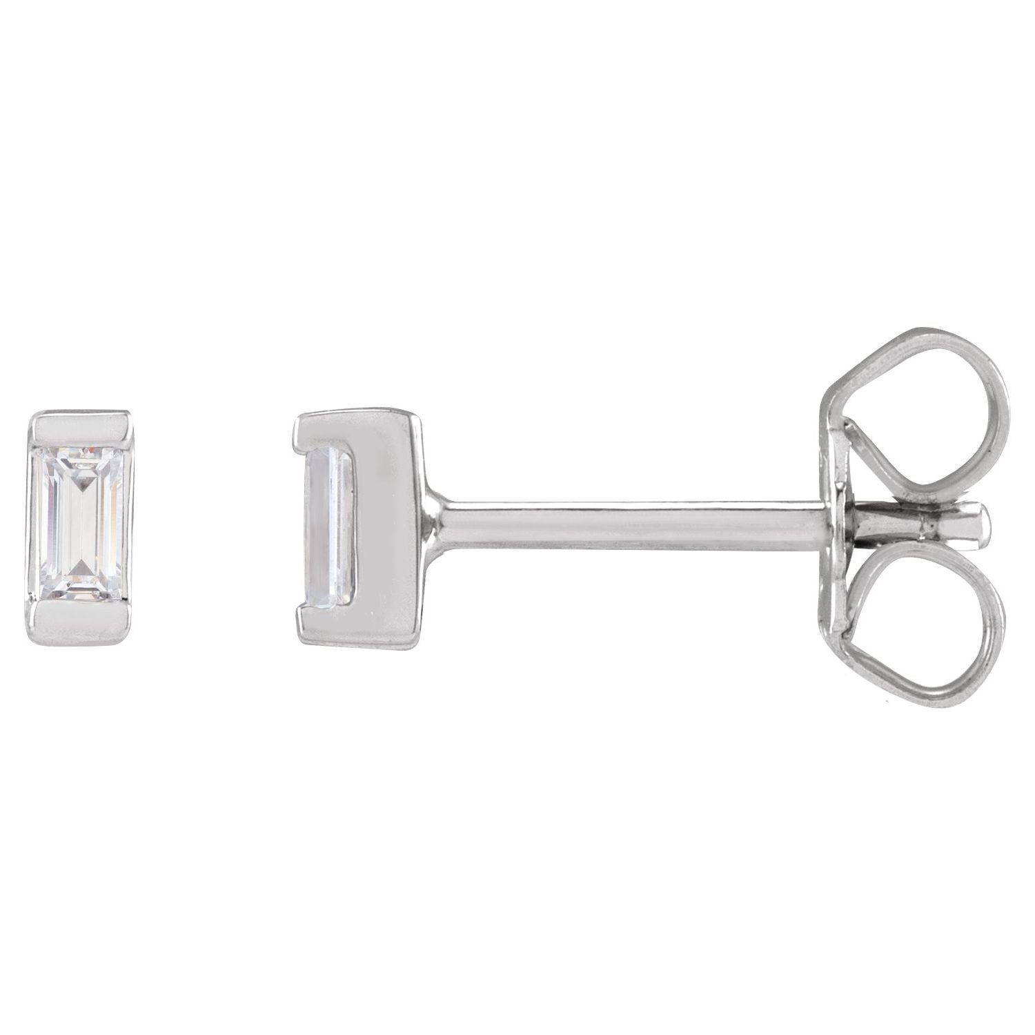 14K Gold .08ct Lab-grown Diamond Earrings Clarity VS Color G-H