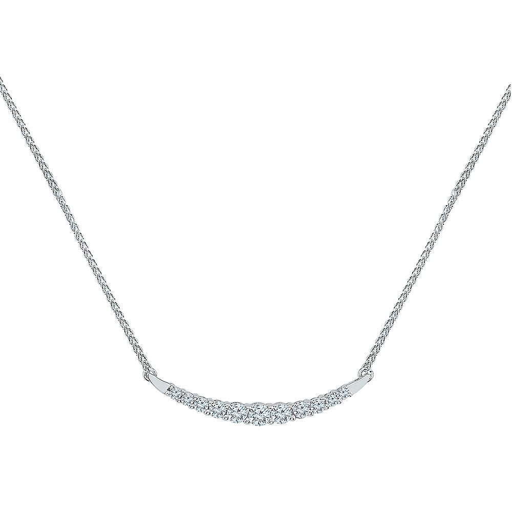 1/2 ct. tw. Diamond Necklace in 10K White Gold