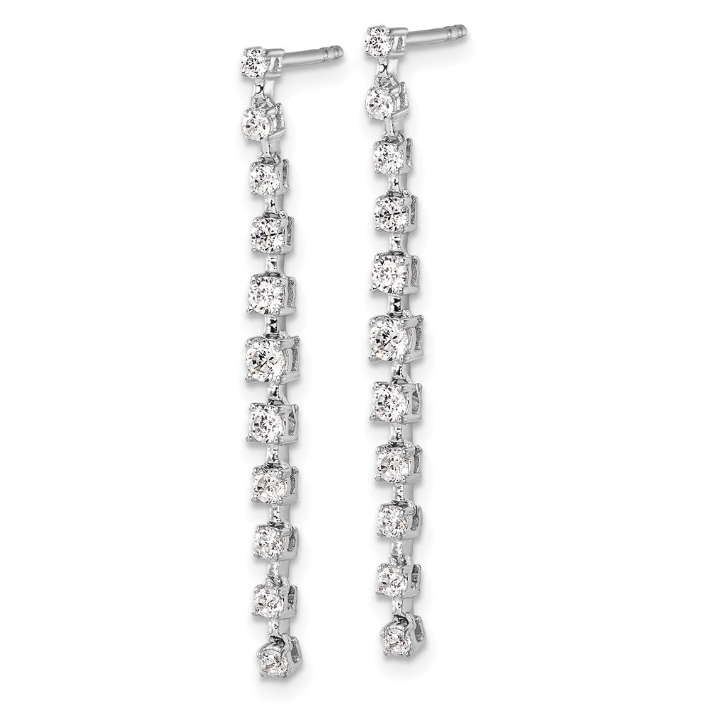 14K White Gold 0.72 CT Lab Grown Diamond Dangle Earrings VS Clarity G-H Color