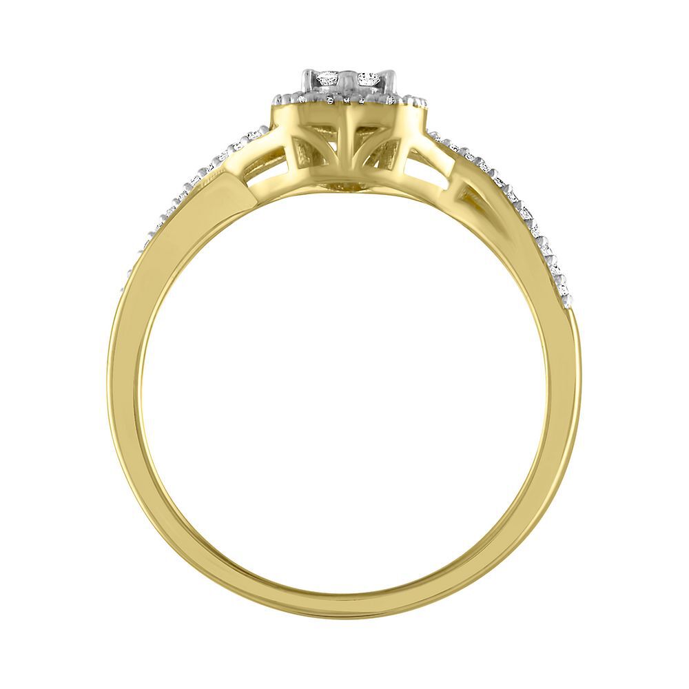 1/8 ct. tw. Diamond Heart Promise Ring in 10K Yellow Gold