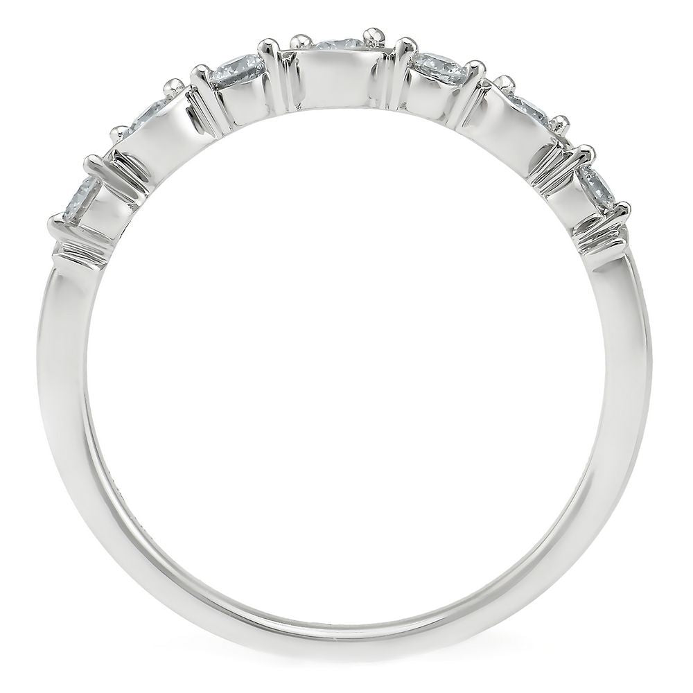 Wavy Diamond Band in 10K Gold